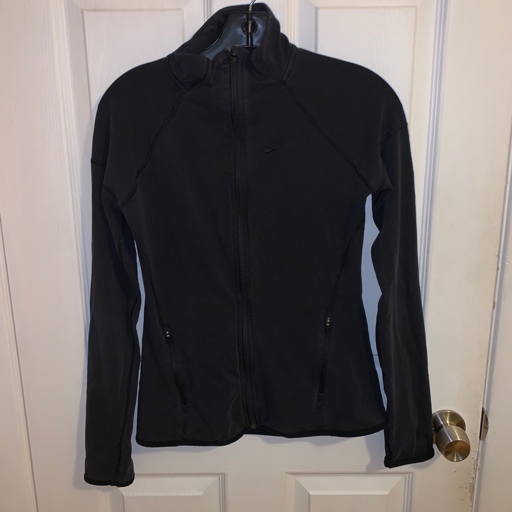 NIKE dri fit full zip up black size small